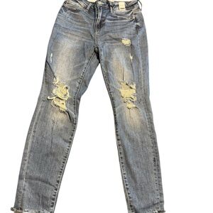 Judy Blue high rise skinny high waist
 raw ankle  size 7/28 nwt :)